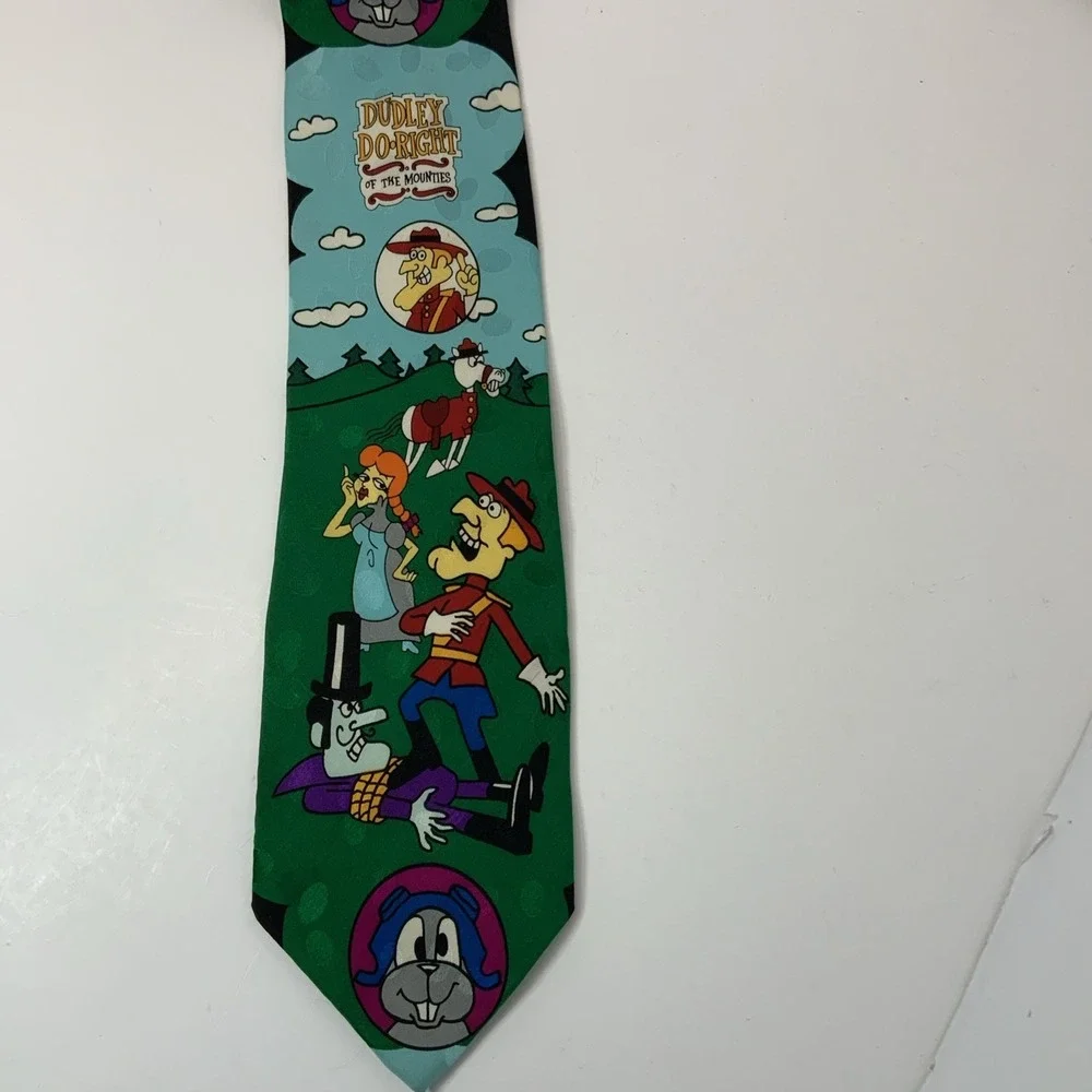 Bolero‎ 1993 Silk Dudley-Do-Right - Rocky and Bullwinkle and Friends Neck Tie